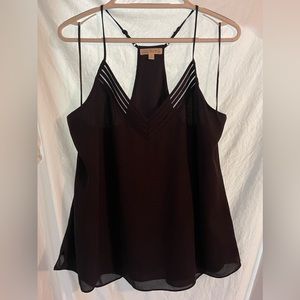 NINE BRITTON Darra Mesh Detail Cami Blouse Size XL